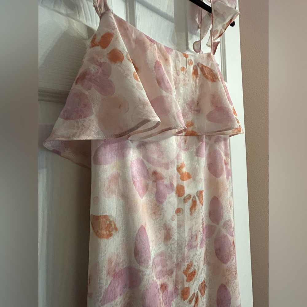 House of Harlow x Revolve Floral Pink and Orange Maxi Dress